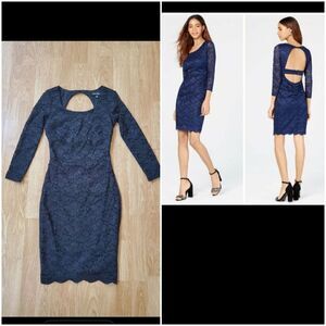 🌹 SEQUIN HEARTS 🌹 Long Sleeve Open-Back Glitter Lace Dress - [XS, Black]